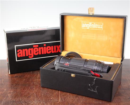 An Angenieux Zoom 70-210 f:3.5 lens,